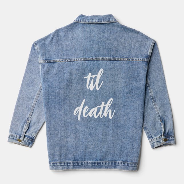 Fun Bachelorette Party Denim Jacket (Back)
