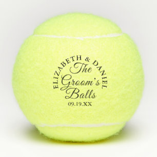 Fun Bachelorette Wedding Favour Tennis Balls