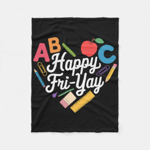Fun Back To School Collection Happy Fri-yay Funny Fleece Blanket