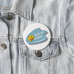 Fun Back to School Smiley Face  7.5 Cm Round Badge