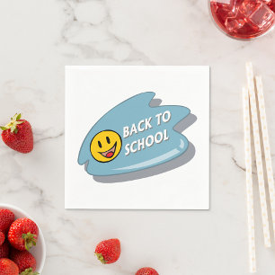 Fun Back to School Smiley Face  Napkin