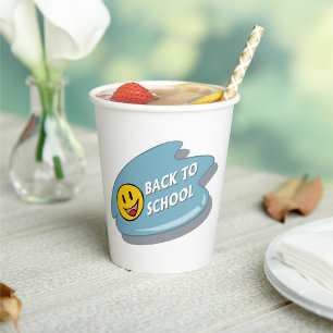 Fun Back to School Smiley Face  Paper Cups