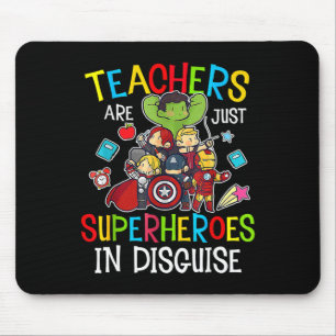 Fun Back to School Teachers Are Superheroes Gifts  Mouse Mat