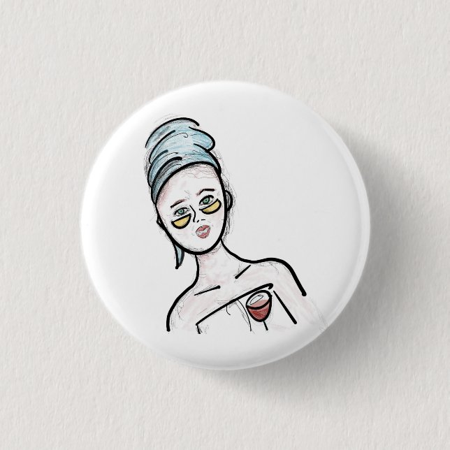 Fun, badge, pin, button, friday night in theme 3 cm round badge (Front)