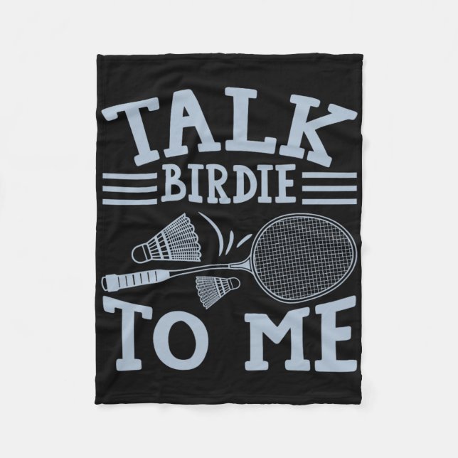 Fun Badminton Player Match Game Joke 2  Fleece Blanket (Front)
