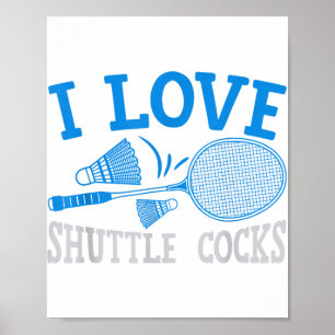 Fun Badminton Player Match Game Joke  Poster