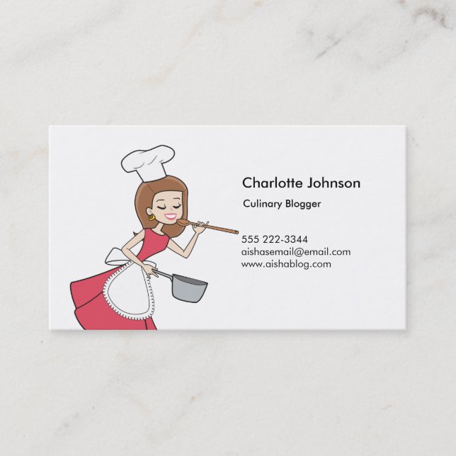 Fun Baker Business Card Illustrated (Front)