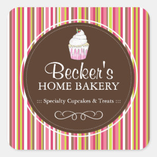 Fun Bakery Packaging Stickers