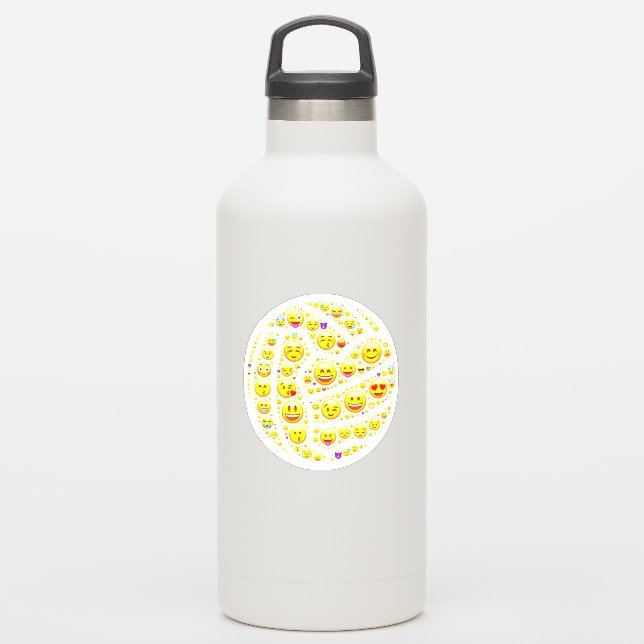 Fun Ball Theme Round Vinyl Netball Sticker (Waterbottle)