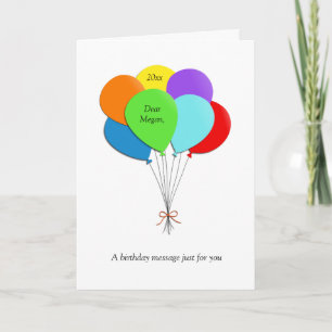 Fun Balloons-Happy 30th Birthday Greeting Card