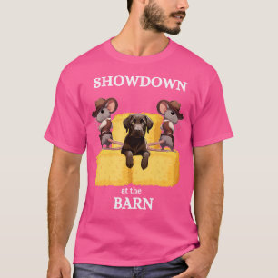 Fun Barn Hunt With A Chocolate Labrador Retriever T-Shirt