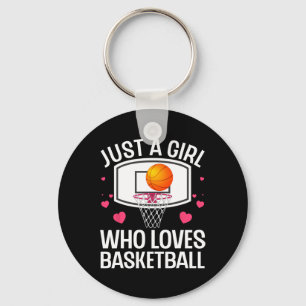Fun Basketball Art For Girl Women College Basketba Key Ring