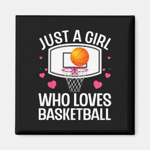 Fun Basketball Art For Girl Women College Basketba Magnet