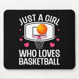 Fun Basketball Art For Girl Women College Basketba Mouse Mat