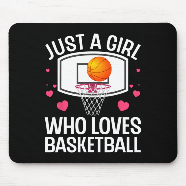 Fun Basketball Art For Girl Women College Basketba Mouse Mat (Front)