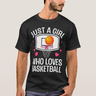 Fun Basketball Art For Girl Women College Basketba T-Shirt