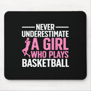 Fun Basketball Art For Girls Youth Teens Basketbal Mouse Mat
