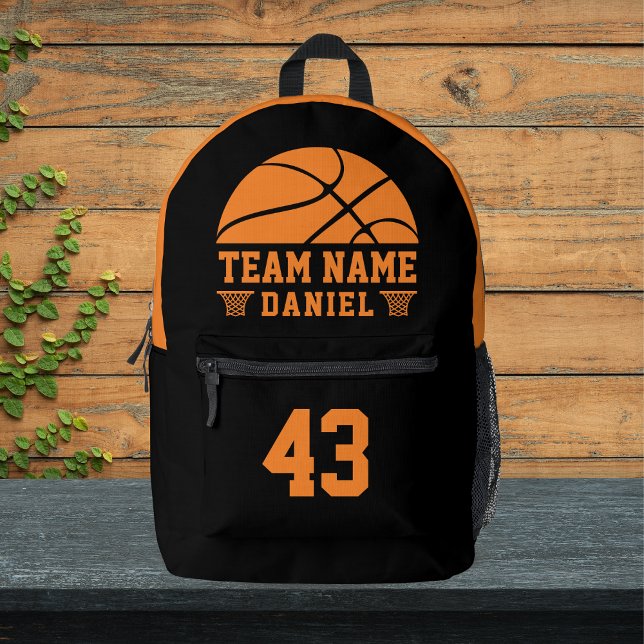 Fun Basketball Ball Custom Player Name Number Team Printed Backpack (Creator Uploaded)