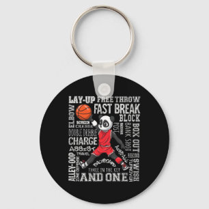 Fun Basketball Boys Girls Cute Panda Gifts Kids Key Ring