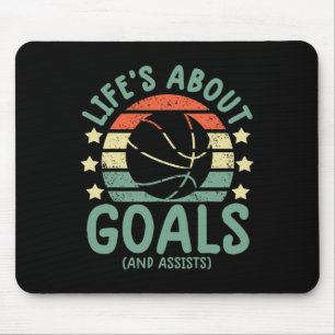 Fun basketball boys lifes about goals and assists mouse mat