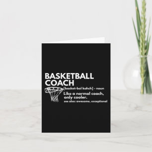 Fun Basketball Coach Definition  Coaching Gift  Card