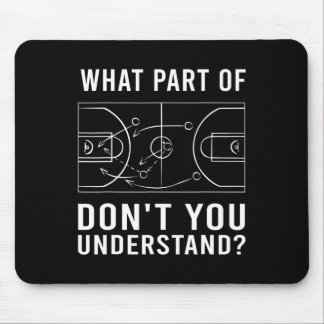 Fun Basketball Coach For Men Women Tactic Diagram  Mouse Mat