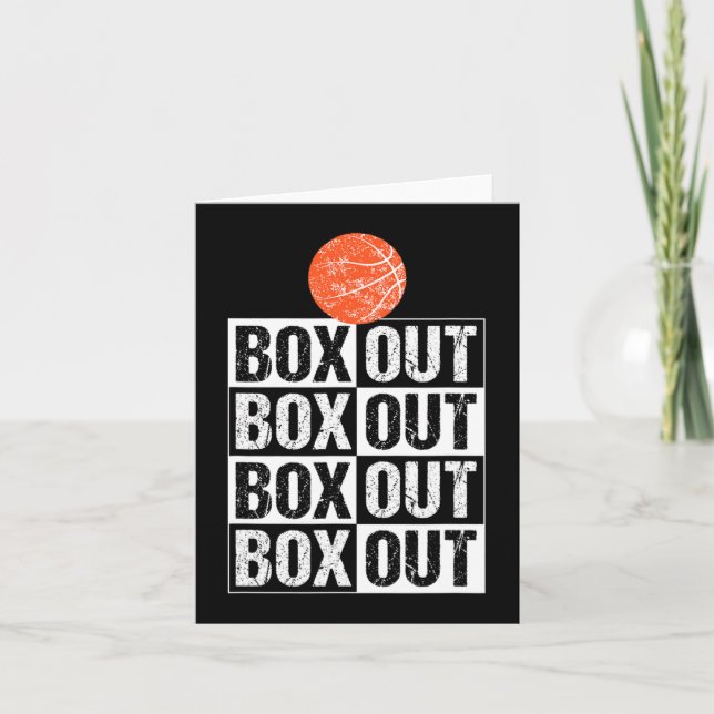 Fun Basketball Coach  Gift Box Out Saying Card (Front)