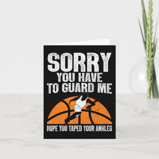 Fun Basketball For Men Women Sports Game Basketbal Card (Front)