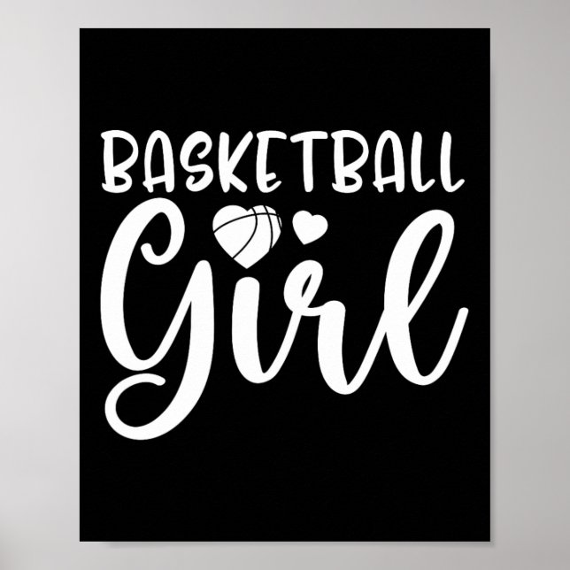 Fun Basketball Girl  Basketball Lover Poster (Front)