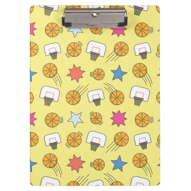 Fun basketball pattern clipboard (Front)