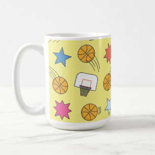 Fun basketball pattern coffee mug