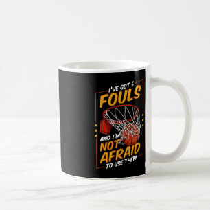Fun Basketball Player 5 Fouls Defence Fouling Out  Coffee Mug