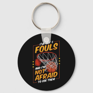 Fun Basketball Player 5 Fouls Defence Fouling Out  Key Ring