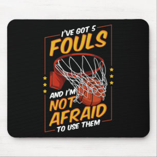Fun Basketball Player 5 Fouls Defence Fouling Out Mouse Mat
