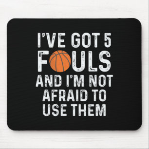 Fun Basketball Player Hoops 5 Fouls  Mouse Mat