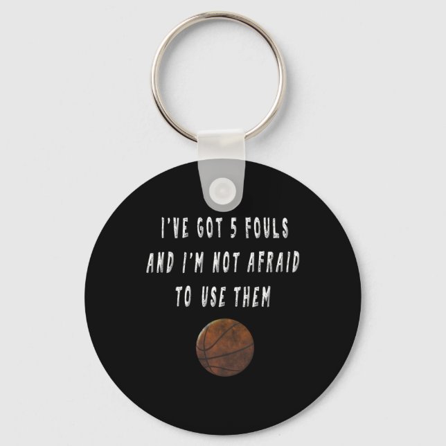 Fun Basketball Player  Trash Talking Tees Coach Gi Key Ring (Front)