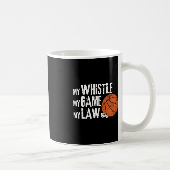 Fun Basketball Ref Hoops - Basketball Referee 1 Coffee Mug (Right)