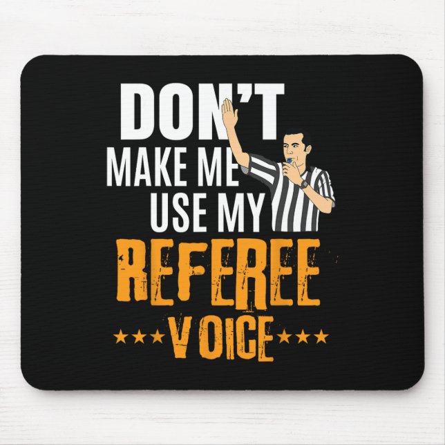 Fun Basketball Ref Hoops - Basketball Referee  Mouse Mat (Front)