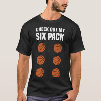 Fun Basketball  Six Pack Basketball Player  T-Shirt