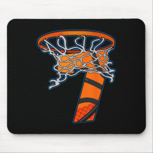 Fun Basketball Team Sport Fan 7 Years Old 7th Birt Mouse Mat