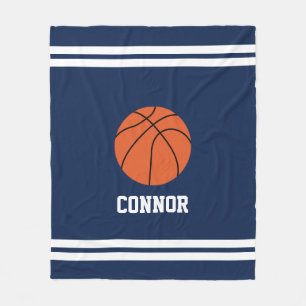 Fun Basketball Themed Customized Fleece Blanket