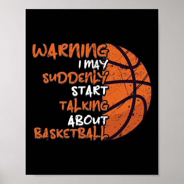 Fun Basketball top  Basketball Lover Poster (Front)