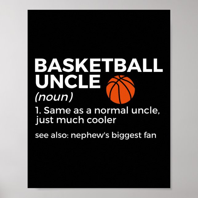 Fun Basketball Uncle Definition Nephew's Biggest F Poster (Front)