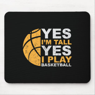 Fun Basketball  Yes I'm Tall Basketball Player Gif Mouse Mat