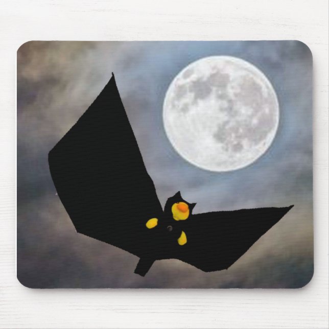Fun bat  design for Halloween Mouse Mat (Front)