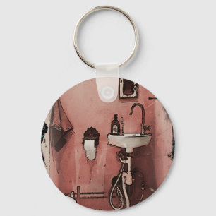 Fun Bathroom Key Ring