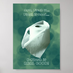 Fun Bathroom Signs, Green Decor, Wall Art