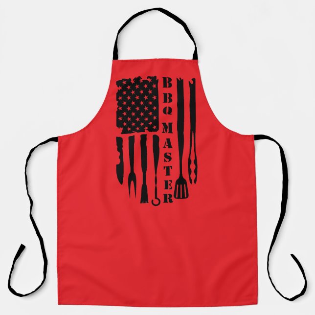 Fun BBQ Master word art  Apron (Front)