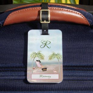 Palm tree luggage tag hot sale