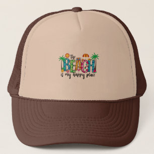 fun beach-themed t-shirt trucker hat